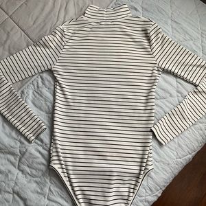 Black and White turtleneck one-piece